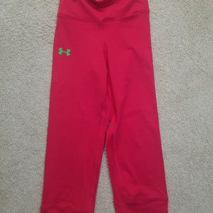 Under armour heat gear leggings,   small,  pink